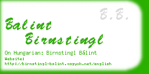 balint birnstingl business card